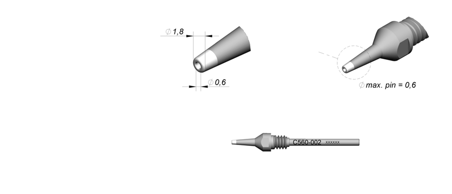 C560002 - Tip for DR560 desoldering iron